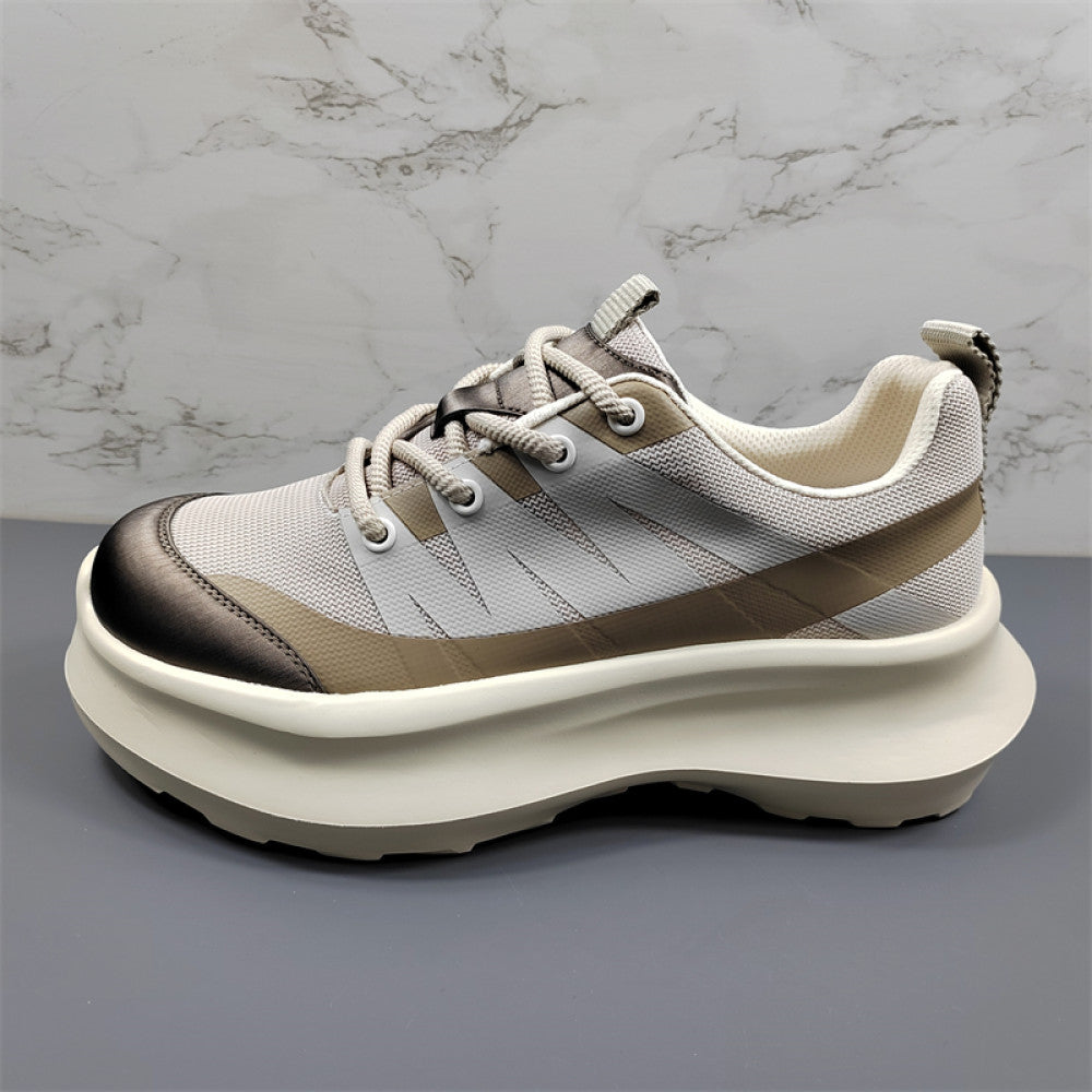 European Station Thick soled Trendy Brand Men s Shoes Sports Leisure Versatile Breathable Lightweight Running Shoes Comfortable Height Raising Dad s Shoes for Men image 5