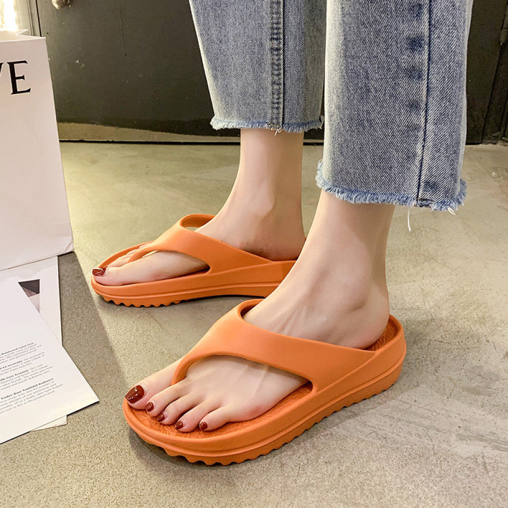 New herringbone slippers for women wearing summer fashion thick soled anti slip couple beach soft soled flip flops for men image 4
