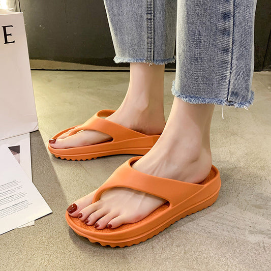 New herringbone slippers for women wearing summer fashion thick soled anti slip couple beach soft soled flip flops for men