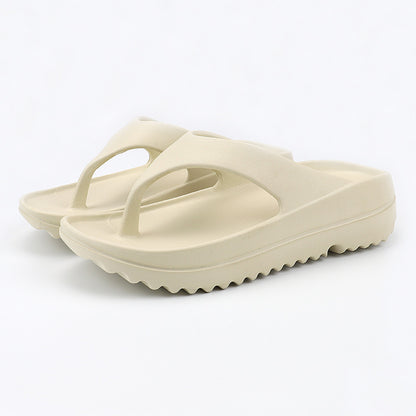 New herringbone slippers for women wearing summer fashion thick soled anti slip couple beach soft soled flip flops for men