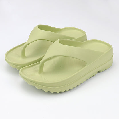 New herringbone slippers for women wearing summer fashion thick soled anti slip couple beach soft soled flip flops for men