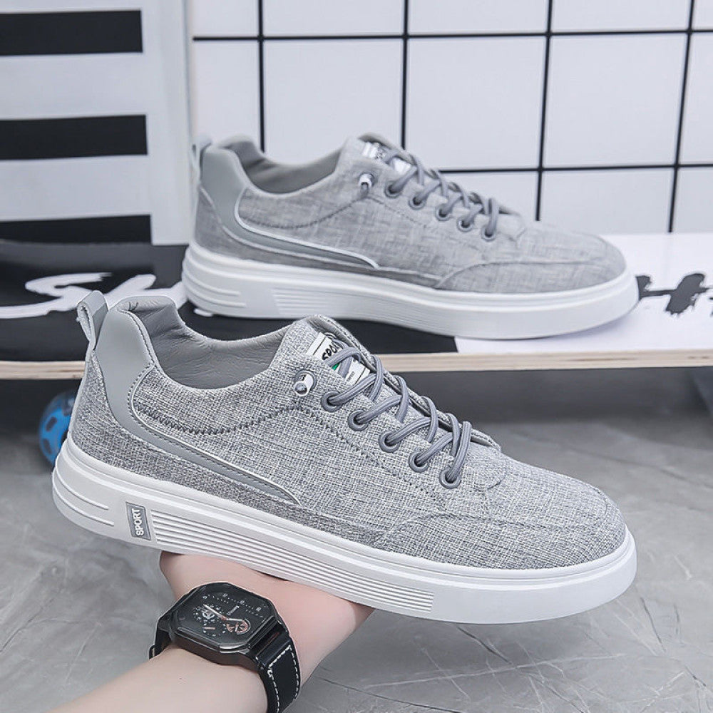 Men s shoes spring 2024 new sports casual cloth shoes men s work canvas men s linen flat shoes image 82