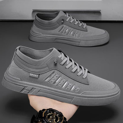 Men s shoes spring 2024 new sports casual cloth shoes men s work canvas men s linen flat shoes image 29