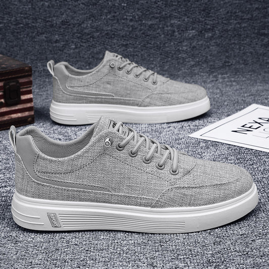 Old Beijing Cloth Shoes 2025 Summer Breathable Soft soled Work Shoes for Men Retro Lightweight Casual Board Shoes for Men