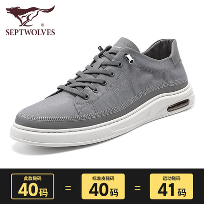Septwolves men s canvas shoes summer new casual flat shoes men s low top lazy cloth shoes men s breathable sneakers image 22