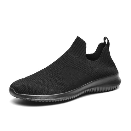 Spring and summer lightweight mesh casual sports shoes men s lace free breathable gym slip on lazy running shoes image 5
