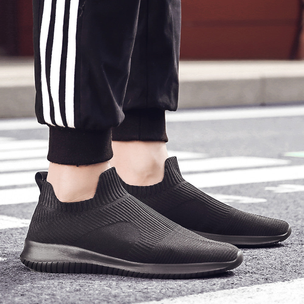 Spring and summer lightweight mesh casual sports shoes men s lace free breathable gym slip on lazy running shoes image 14