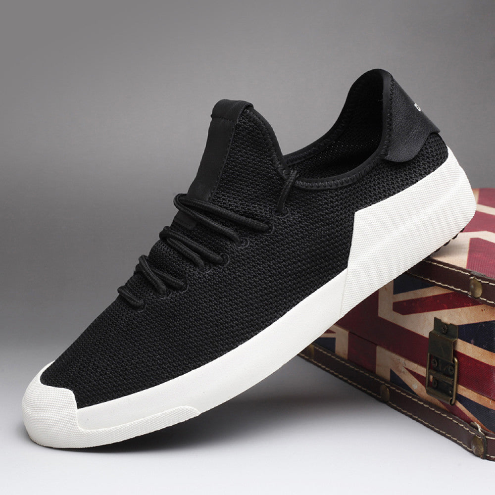 2025 New Flyknit Mesh Shoes Men s Korean Edition Casual Versatile Trendy Shoes Men s Canvas Shoes Autumn Breathable Men s Board Shoes image 50