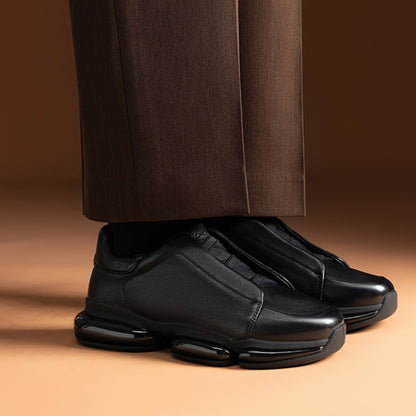 European Station Trendy Brand Men s Shoes Genuine Leather One Step Casual Leather Shoes Men s Trendy Versatile Thick soled Tall Dad Trendy Shoes image 5