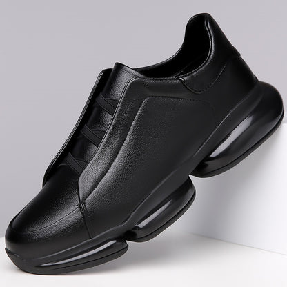 European Station Trendy Brand Men s Shoes Genuine Leather One Step Casual Leather Shoes Men s Trendy Versatile Thick soled Tall Dad Trendy Shoes image 18