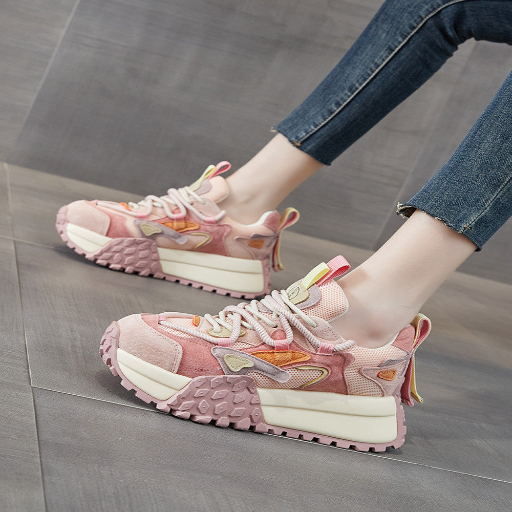 This year s popular dad shoes for women 2025 autumn new thick soled height enhancing small casual versatile sports shoes image 4