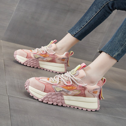 This year s popular dad shoes for women 2025 autumn new thick soled height enhancing small casual versatile sports shoes image 4