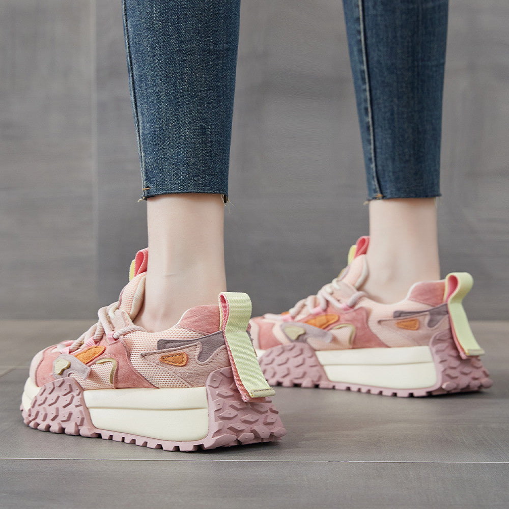 This year s popular dad shoes for women 2025 autumn new thick soled height enhancing small casual versatile sports shoes image 0