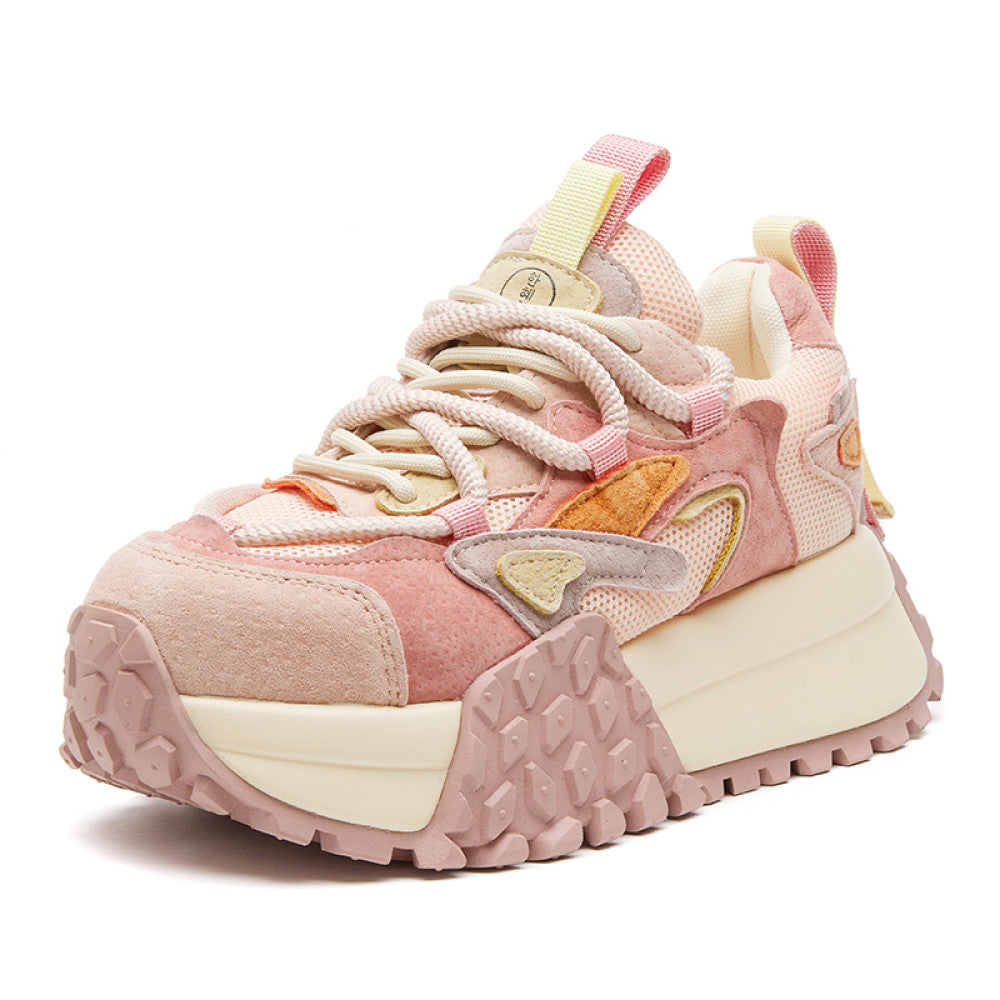This year s popular dad shoes for women 2025 autumn new thick soled height enhancing small casual versatile sports shoes image 24