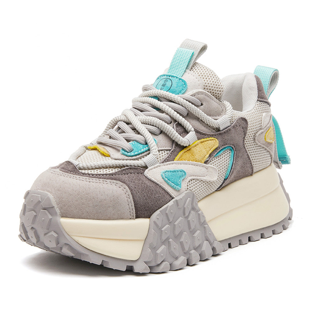 This year s popular dad shoes for women 2025 autumn new thick soled height enhancing small casual versatile sports shoes image 33