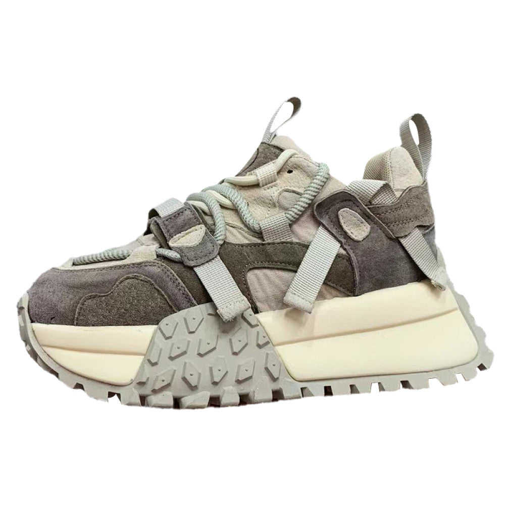 European station old shoes women s 2025 autumn new genuine leather thick sole heightening Forrest Gump shoes hot style super hot sports shoes image 34