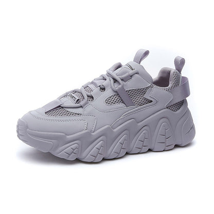 Genuine leather dad shoes for women summer 2025 new style popular all match thick soled breathable casual sports shoes ins trend