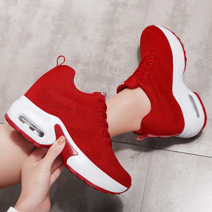 8cm invisible height enhancing thick soled sports shoes for petite women mesh breathable casual shoes for women travel shoes image 93