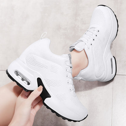 8cm invisible height enhancing thick soled sports shoes for petite women mesh breathable casual shoes for women travel shoes image 94