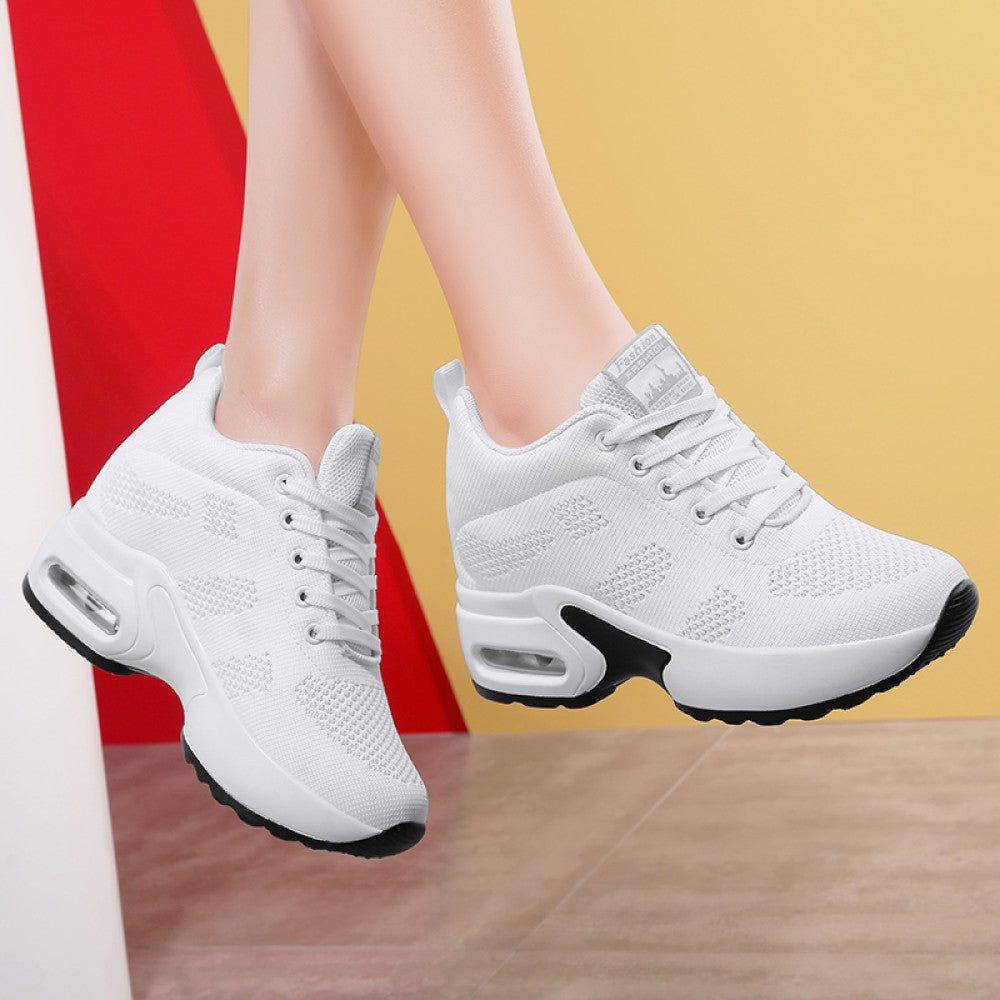 8cm invisible height enhancing thick soled sports shoes for petite women mesh breathable casual shoes for women travel shoes image 96