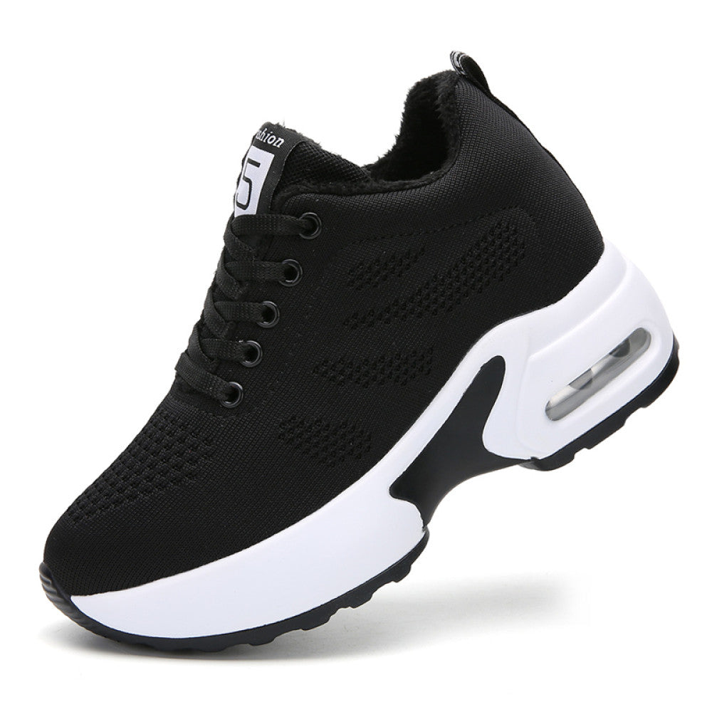 8cm invisible height enhancing thick soled sports shoes for petite women mesh breathable casual shoes for women travel shoes