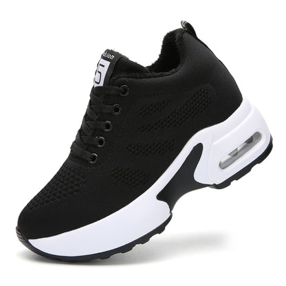 8cm invisible height enhancing thick soled sports shoes for petite women mesh breathable casual shoes for women travel shoes