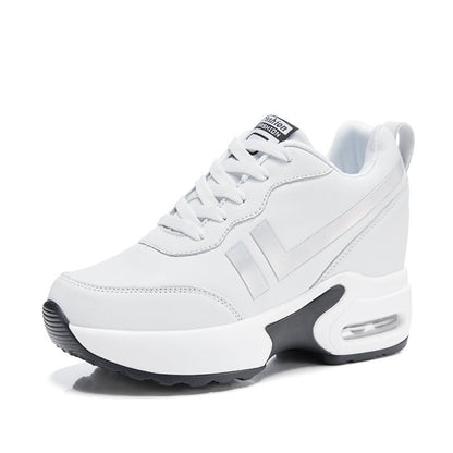 8cm invisible height enhancing thick soled sports shoes for petite women mesh breathable casual shoes for women travel shoes image 13