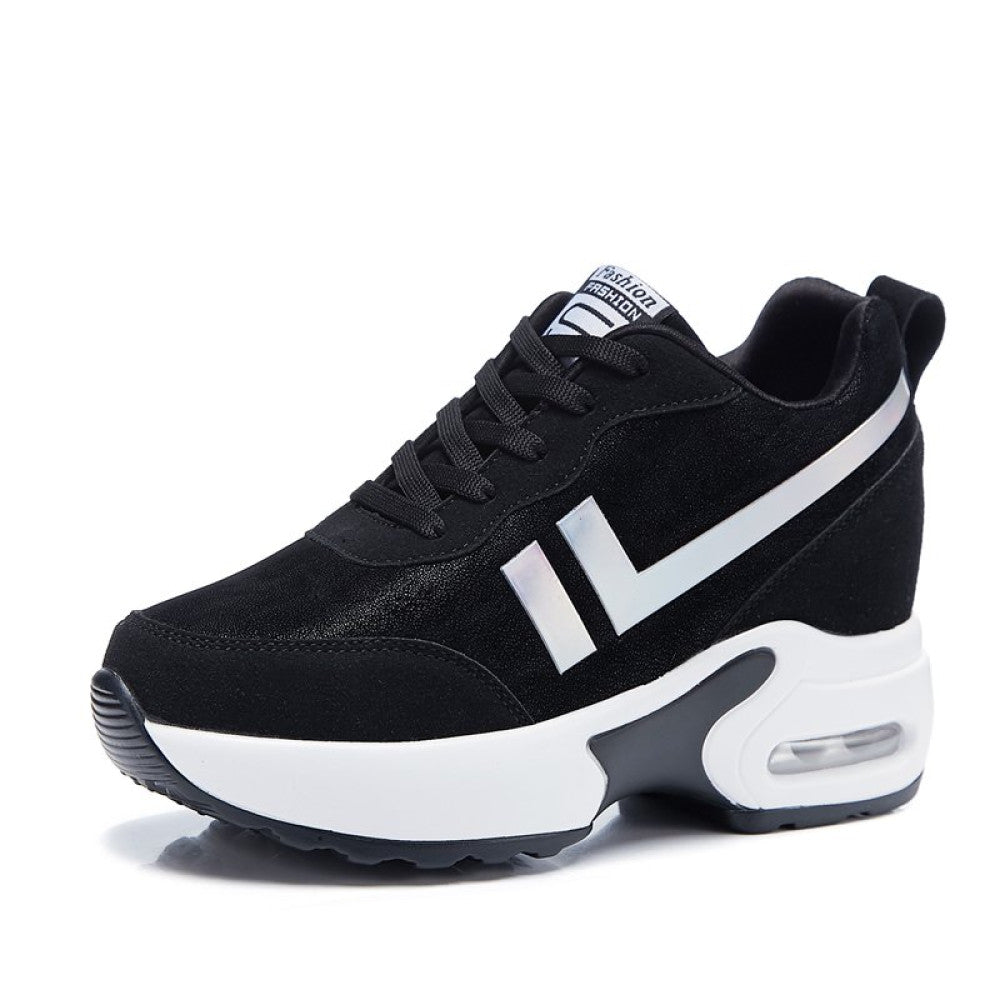 8cm invisible height enhancing thick soled sports shoes for petite women mesh breathable casual shoes for women travel shoes image 20