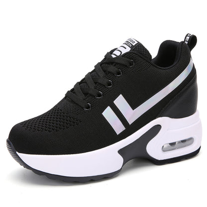 8cm invisible height enhancing thick soled sports shoes for petite women mesh breathable casual shoes for women travel shoes image 52