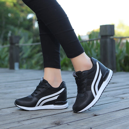 8cm invisible height enhancing thick soled sports shoes for petite women mesh breathable casual shoes for women travel shoes