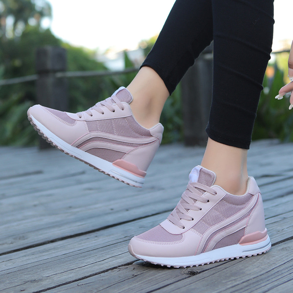 8cm invisible height enhancing thick soled sports shoes for petite women mesh breathable casual shoes for women travel shoes image 89