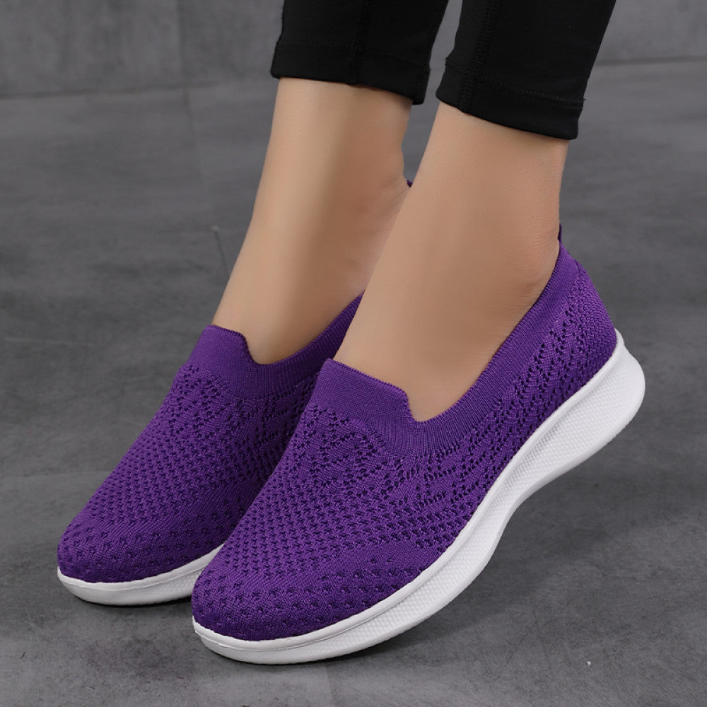 Summer mesh thin breathable men s and women s mesh shoes pure white nurse shoes sports shoes casual shoes soft soled mother shoes 4344 image 2