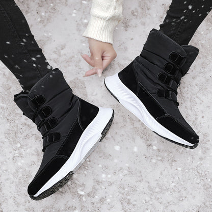 Middle aged and elderly women s winter sports cotton shoes with thick fleece warm and anti slip high top snow boots short boots waterproof northeast large size image 56