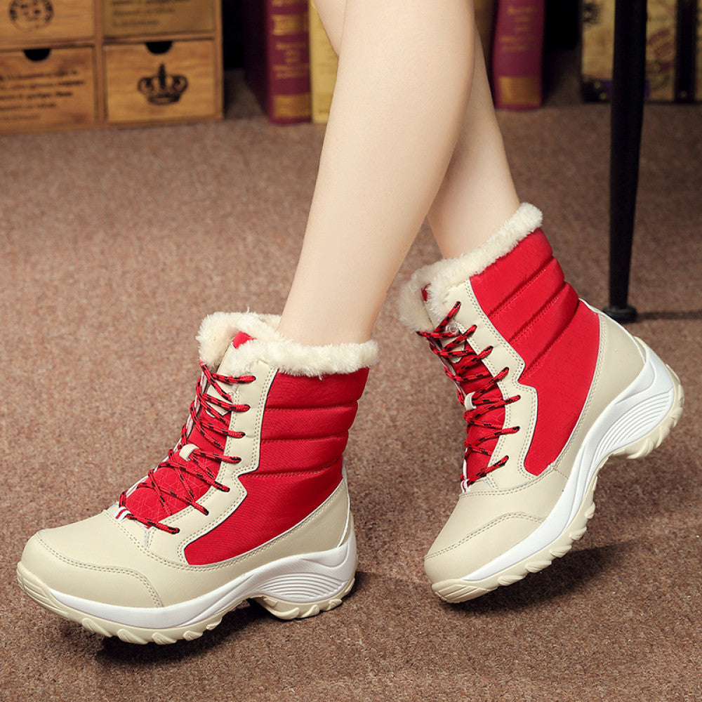 Snow boots for women in winter thickened with fleece for warmth and anti slip sports cotton shoes for women high cut short boots small size waterproof northeast boots image 62
