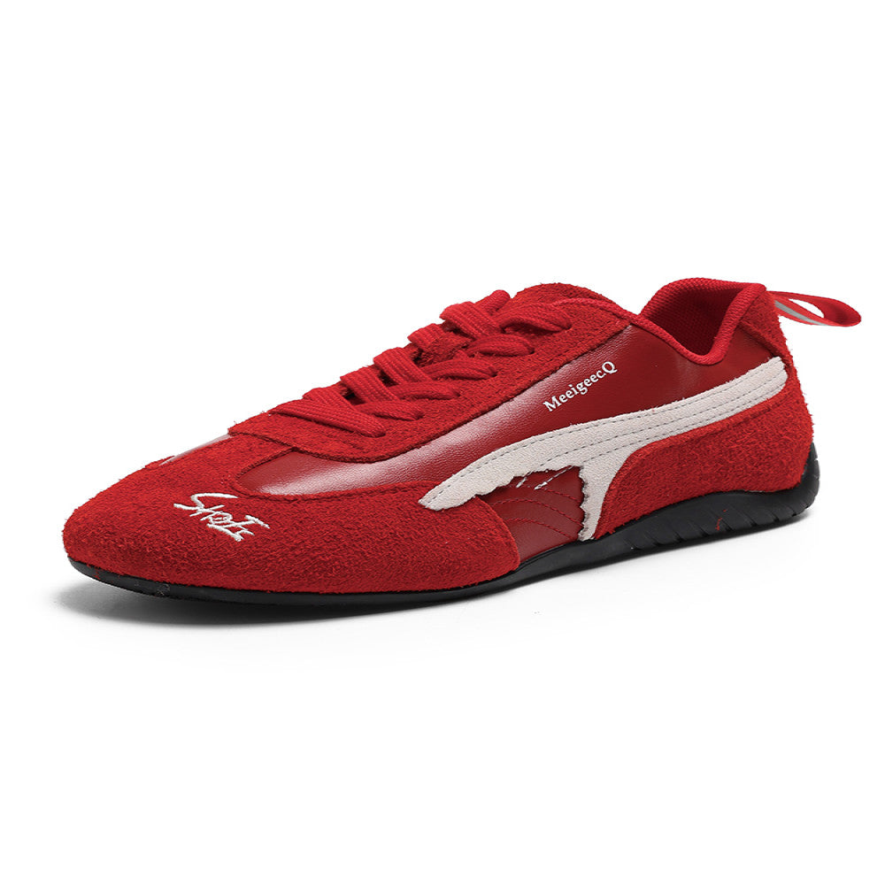 Retro Forrest Gander training shoes for women 2025 autumn new color matching all match flat bottom genuine leather breathable casual sports shoes image 5