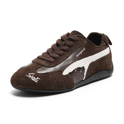 Retro Forrest Gander training shoes for women 2025 autumn new color matching all match flat bottom genuine leather breathable casual sports shoes image 18
