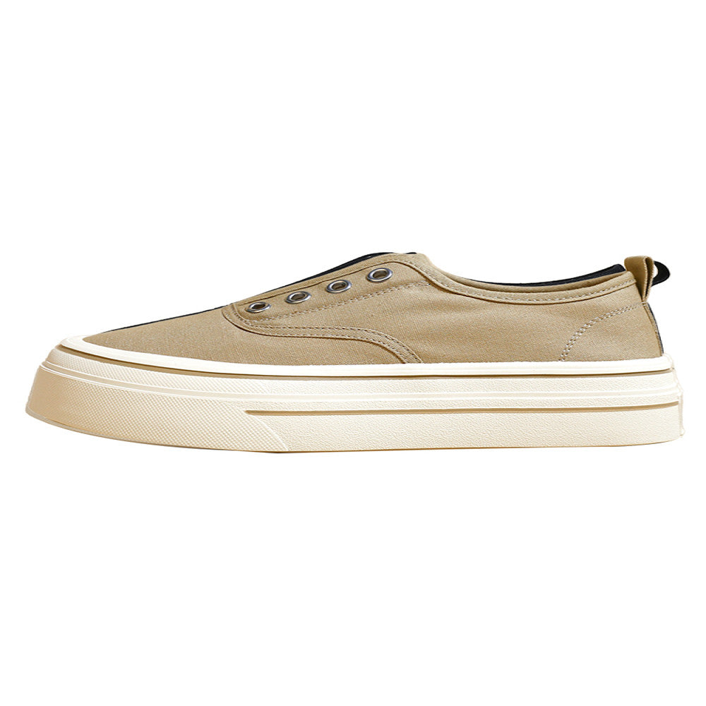Thick soled slip on canvas shoes for women 2025 new summer thin versatile breathable white shoes casual loafers image 5