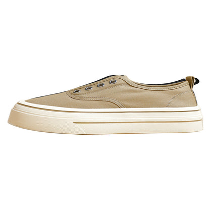 Thick soled slip on canvas shoes for women 2025 new summer thin versatile breathable white shoes casual loafers image 5