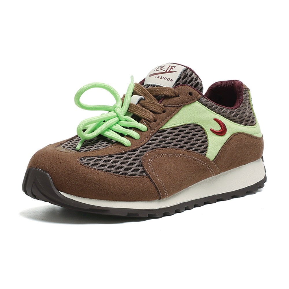 Ugly and cute German training shoes for women 2025 autumn new thick soled breathable mesh casual Forrest Gump shoes lightweight versatile sports shoes