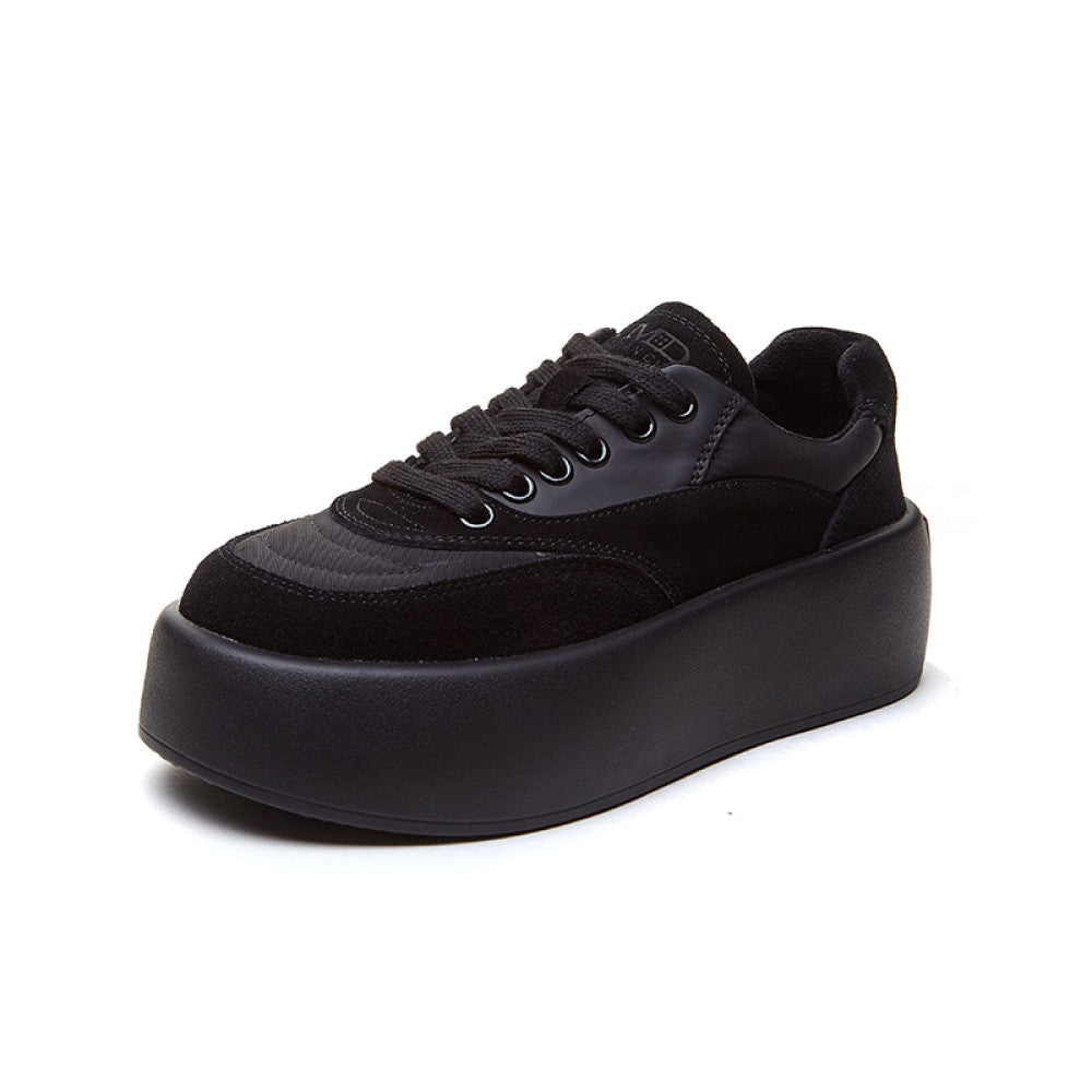 Thick soled bread shoes for women 2024 autumn new Korean version of all match canvas shoes ins trendy platform shoes casual sneakers image 45