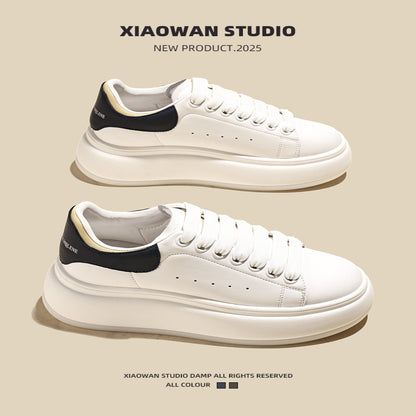 Hot selling white shoes for women in autumn 2025 new thick soled height increasing small and casual versatile sports board shoes image 4