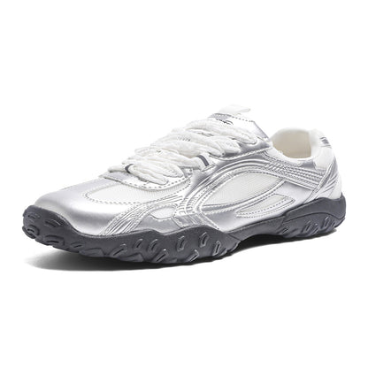 Real leather thick sole height increasing ballet training shoes for women in summer 2025 new casual versatile sports shoes breathable Forrest Gump shoes image 5