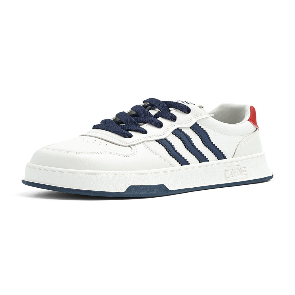 Thick soled explosive super hot white shoes for women in spring 2025 new leather versatile casual sports board shoes round toe single shoes image 5