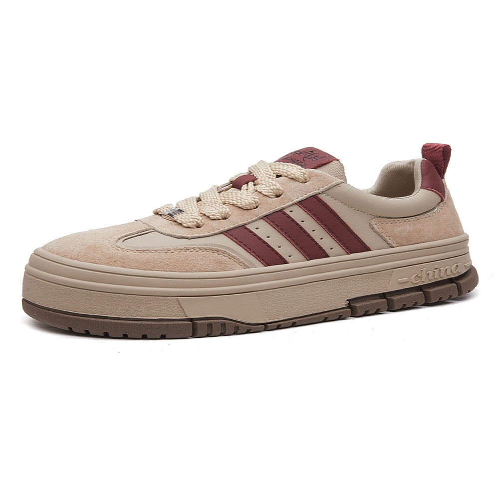 Genuine leather hot selling retro Dexun shoes for women 2024 spring new casual versatile thick soled height enhancing student white sneakers image 5
