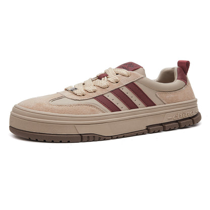 Genuine leather hot selling retro Dexun shoes for women 2024 spring new casual versatile thick soled height enhancing student white sneakers image 5