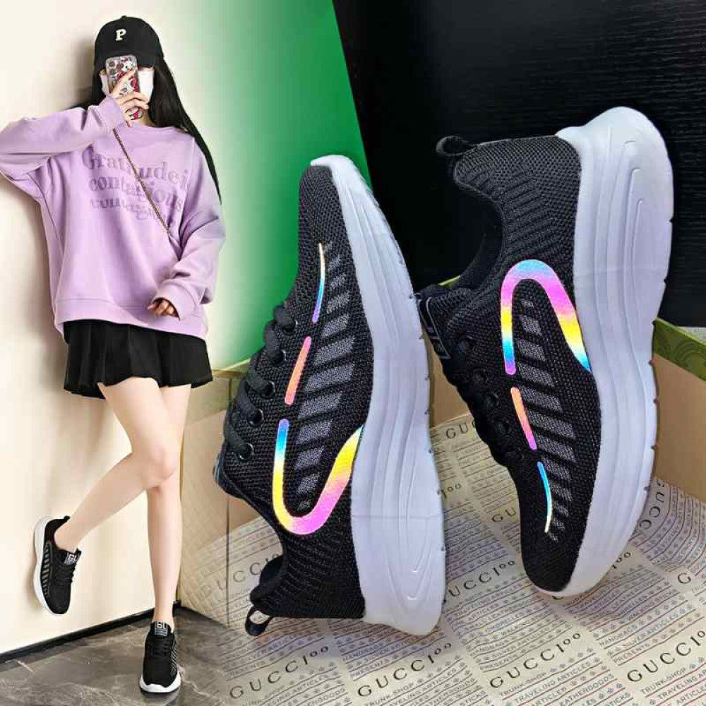 White shoes for women 2024 new spring hot selling sports shoes for middle and high school students lightweight and comfortable soft soled running shoes image 3