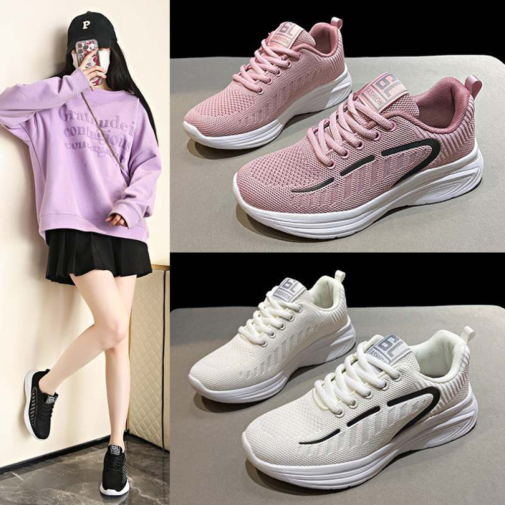 White shoes for women 2024 new spring hot selling sports shoes for middle and high school students lightweight and comfortable soft soled running shoes image 5