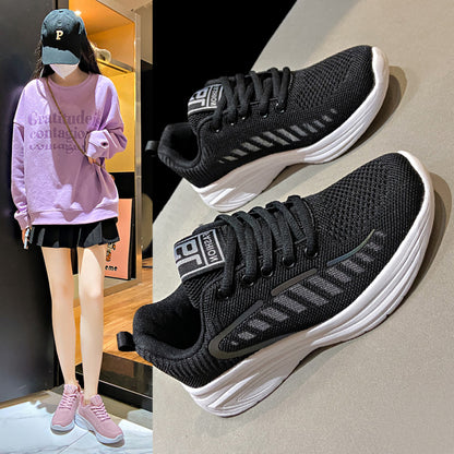 White shoes for women 2024 new spring hot selling sports shoes for middle and high school students lightweight and comfortable soft soled running shoes image 50