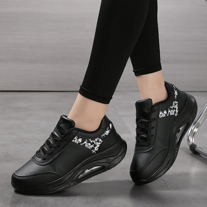 New winter air cushion rocking shoes for women leather waterproof white sports shoes thickness increased mother shoes casual shoes image 26