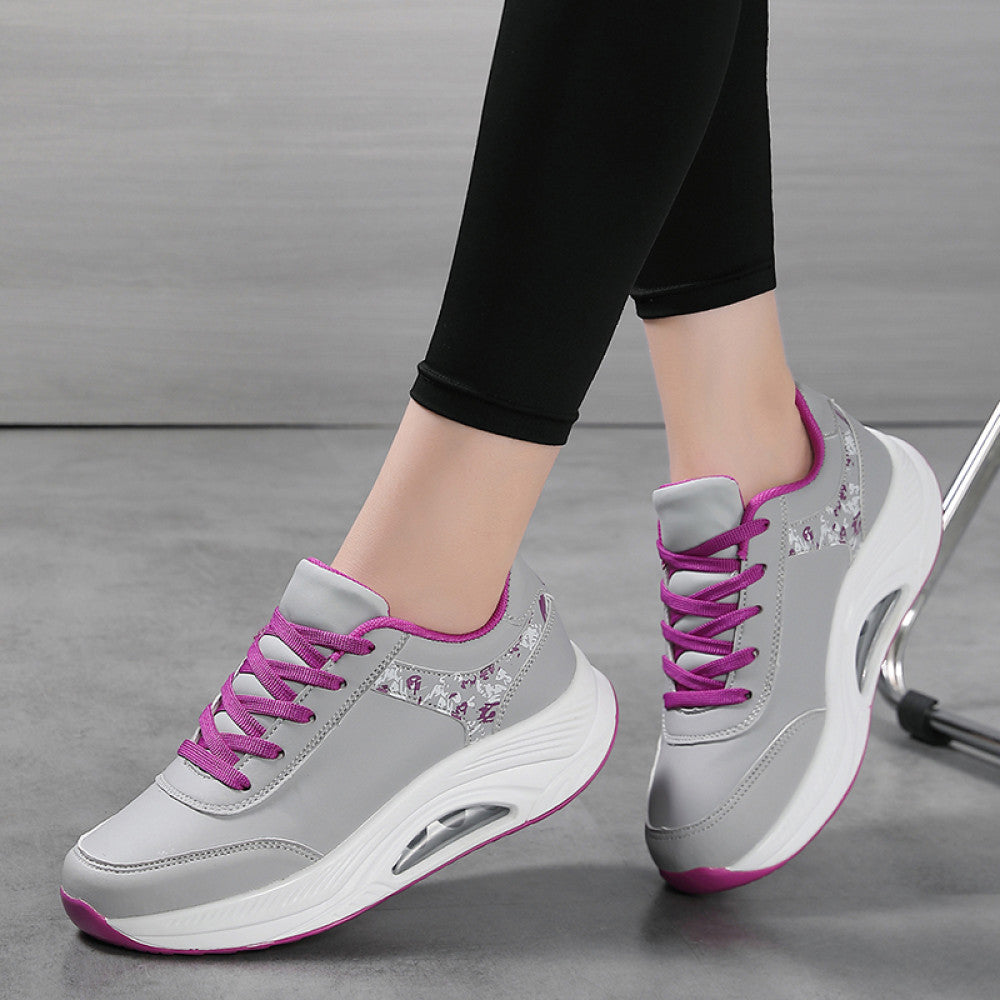 New winter air cushion rocking shoes for women leather waterproof white sports shoes thickness increased mother shoes casual shoes image 40
